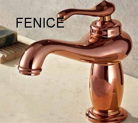 Gold brass basin faucet