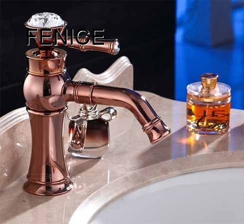 Gold brass basin faucet