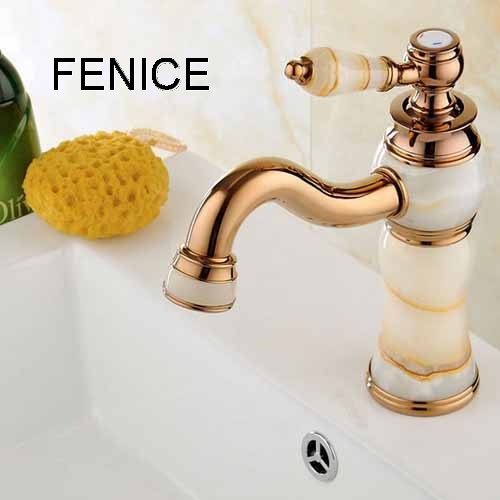 Gold brass basin faucet