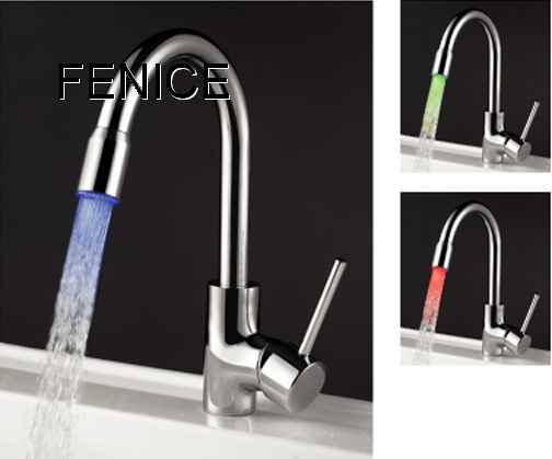 LED waterfall faucet