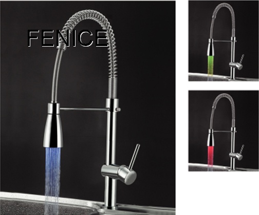 LED waterfall faucet