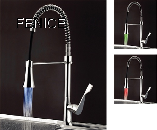 LED waterfall faucet