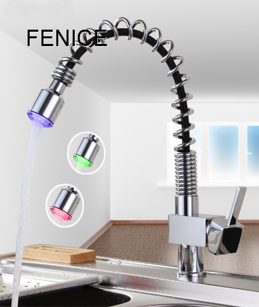 LED waterfall faucet