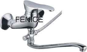 single lever wall-mounted kitchen shower mixer