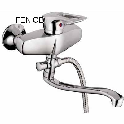 single lever wall-mounted kitchen shower mixer