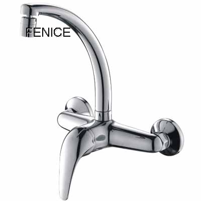 single lever wall-mounted kitchen mixer